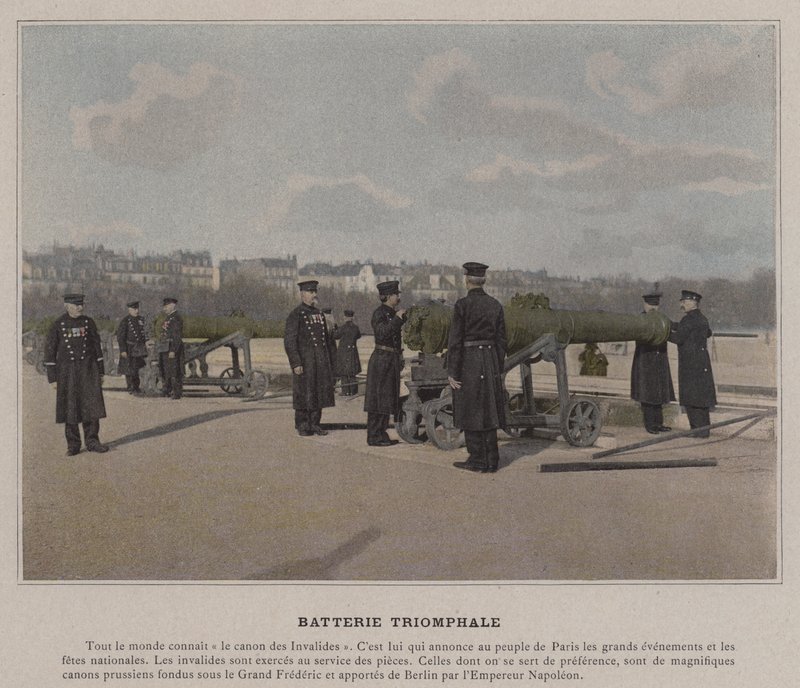 Triumphal Battery (färgad bild) av (after) French Photographer