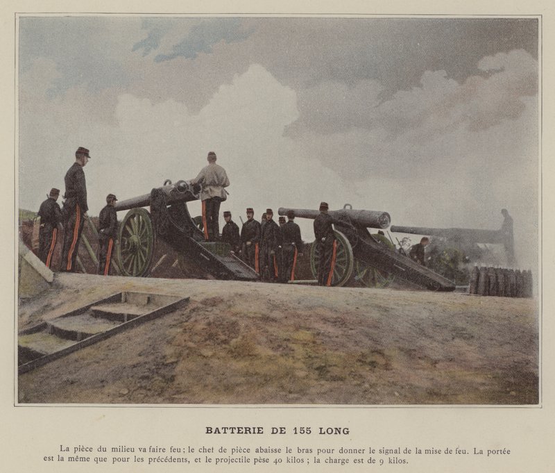 Batterie de 155 Long (färgad bild) av (after) French Photographer