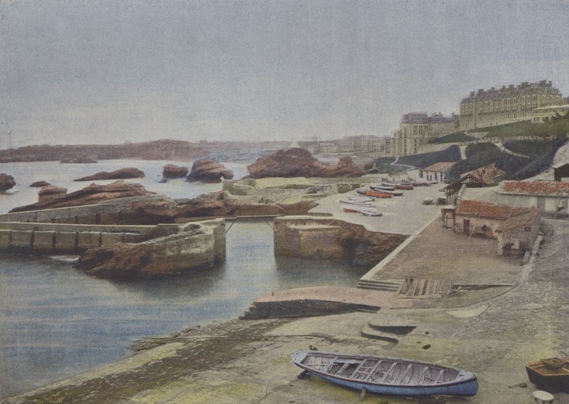 Biarritz, Port-Vieux (färgad bild) av (after) French Photographer
