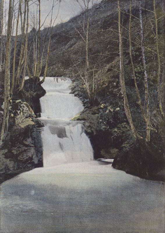 Cascade du Benet, pres Murat (färgad bild) av (after) French Photographer