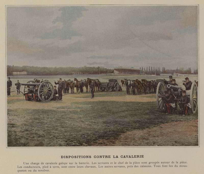 Provisions Against Cavalry (färgad bild) av (after) French Photographer