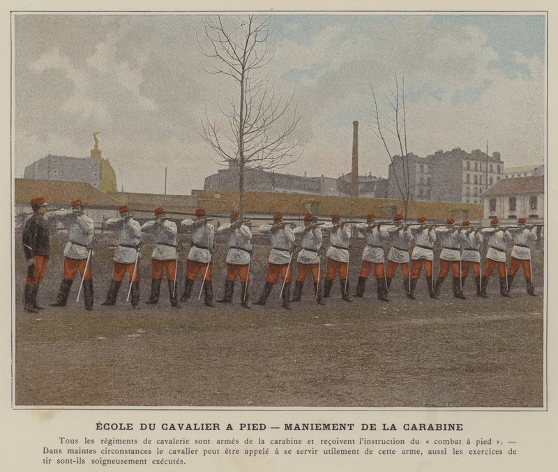Foot Rider School, Rifle Management (färgad bild) av (after) French Photographer