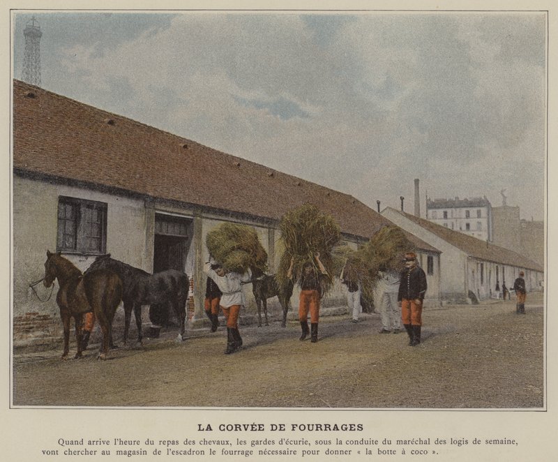 The Forage Corvee (färgad bild) av (after) French Photographer
