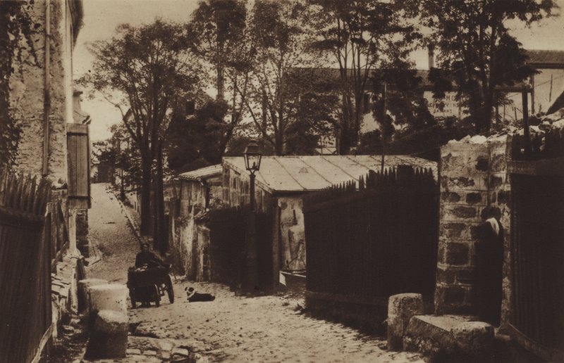 La Fontaine-a-Mulard vid Gobelins (s/v foto) av (after) French Photographer