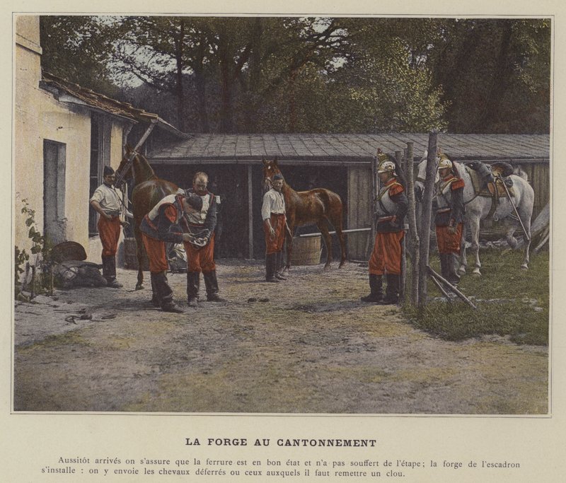 The Forge at the Cantonment (färgad bild) av (after) French Photographer