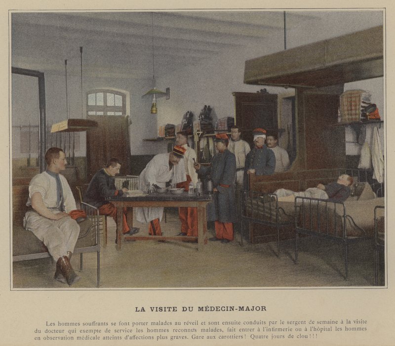 Majorläkarens besök (färgat foto) av (after) French Photographer