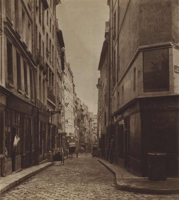 Rue des Moineaux runt 1866, revs för att ge plats åt avenue de l