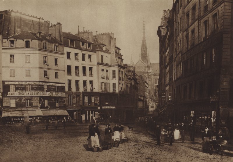 Den gamla Place Maubert (s/v foto) av (after) French Photographer