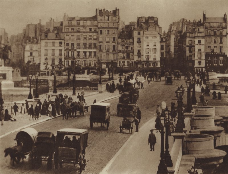 Pont-Neuf, med utsikt mot norr (s/v foto) av (after) French Photographer
