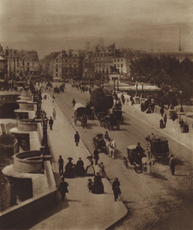 Pont-Neuf, blickar söderut (s/v foto) av (after) French Photographer