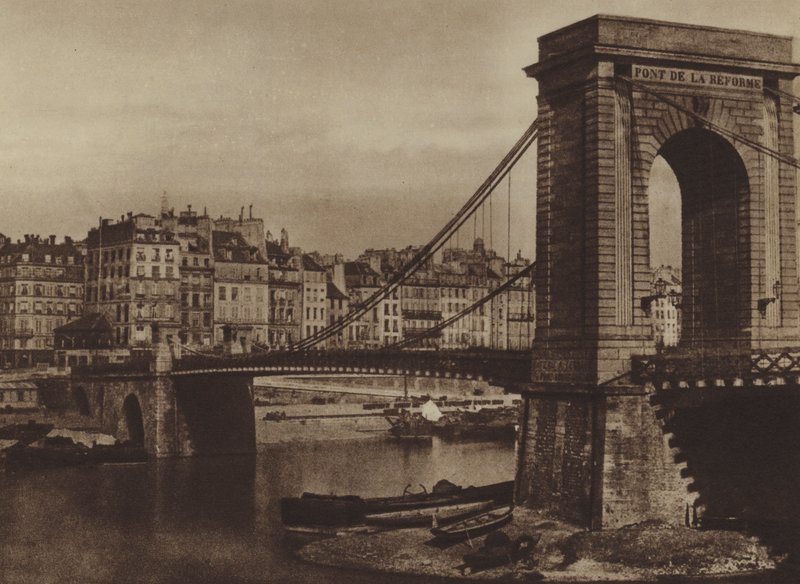 Pont Louis-Philippe, Reformens bro under revolutionen 1848 (s/v foto) av (after) French Photographer