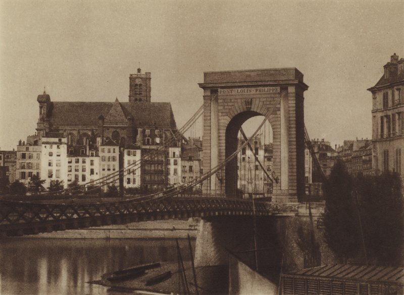Pont Louis-Philippe mot högra stranden (s/v foto) av (after) French Photographer