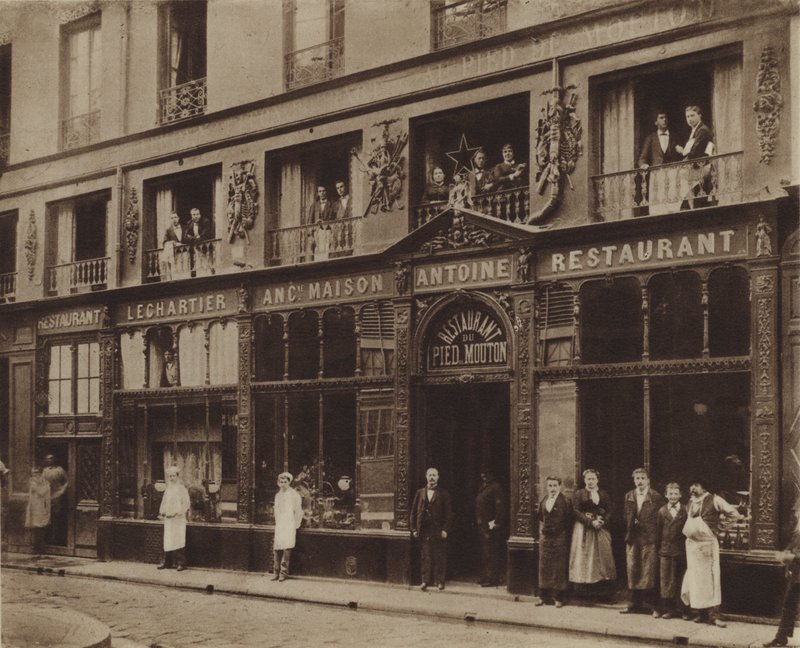 Restaurangen Pied-de-Mouton, rue Vauvilliers (s/v foto) av (after) French Photographer