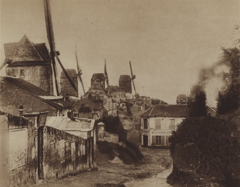 Bruken i Montmartre 1845 (s/v foto) av (after) French Photographer