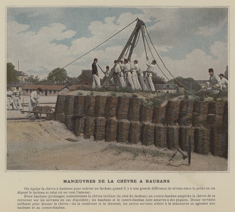 Manövrar av Chevre a Aubans (färgad bild) av (after) French Photographer