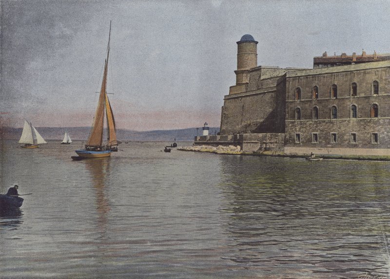 Marseille, Fort Saint-Jean (färgat foto) av (after) French Photographer