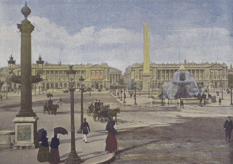 Paris, Place de la Concorde (färgad bild) av (after) French Photographer