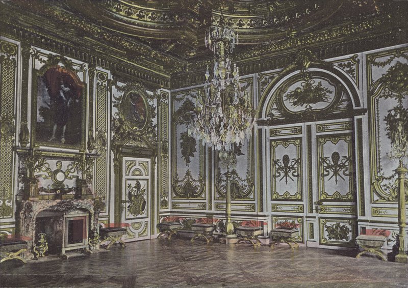 Salong Louis XIII, kallad Salle du Trone (färgat foto) av (after) French Photographer