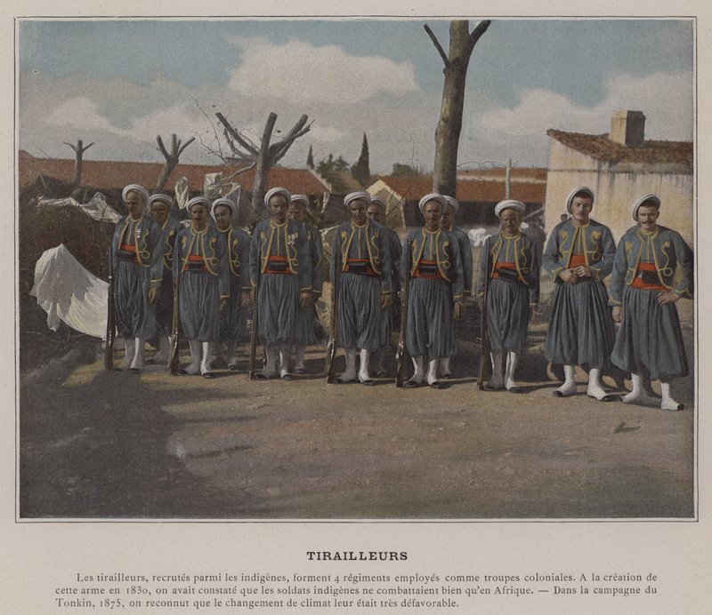 Skirmishers (färgad bild) av (after) French Photographer