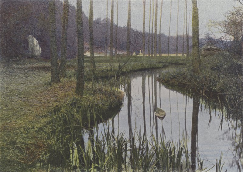 Vaux de Cernay, Le Ruisseau (färgad bild) av (after) French Photographer