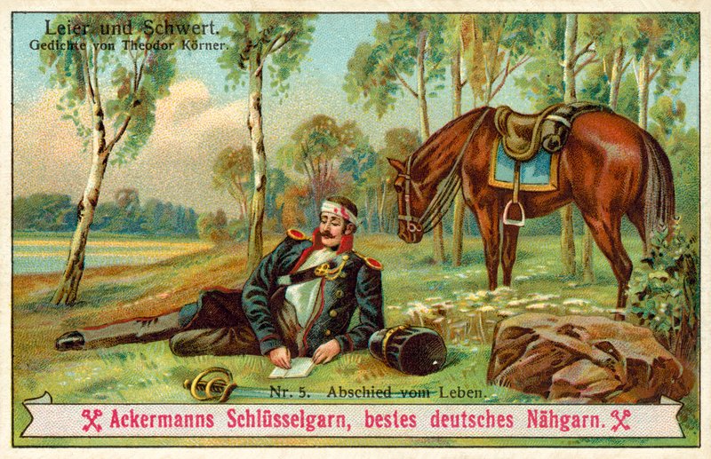 Farväl till livet (chromolitho) av (after) German School