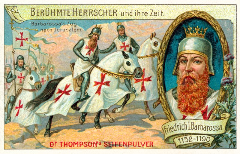 Frederick Barbarossas resa till Jerusalem, 3:e korståget av (after) German School