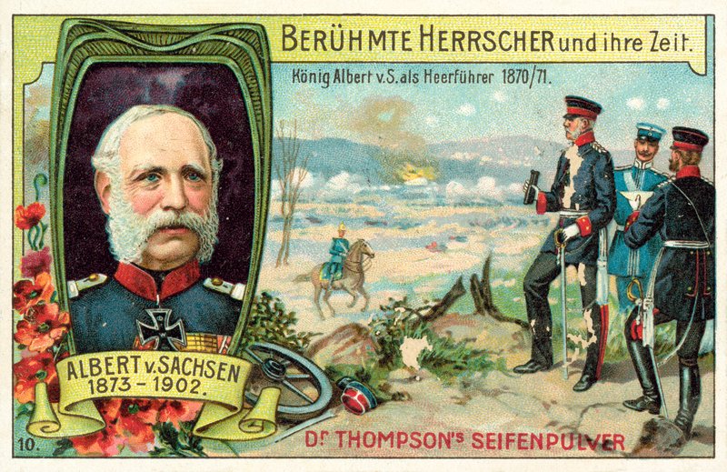 Kung Albert av Sachsen tjänstgjorde som general under det fransk-preussiska kriget av (after) German School