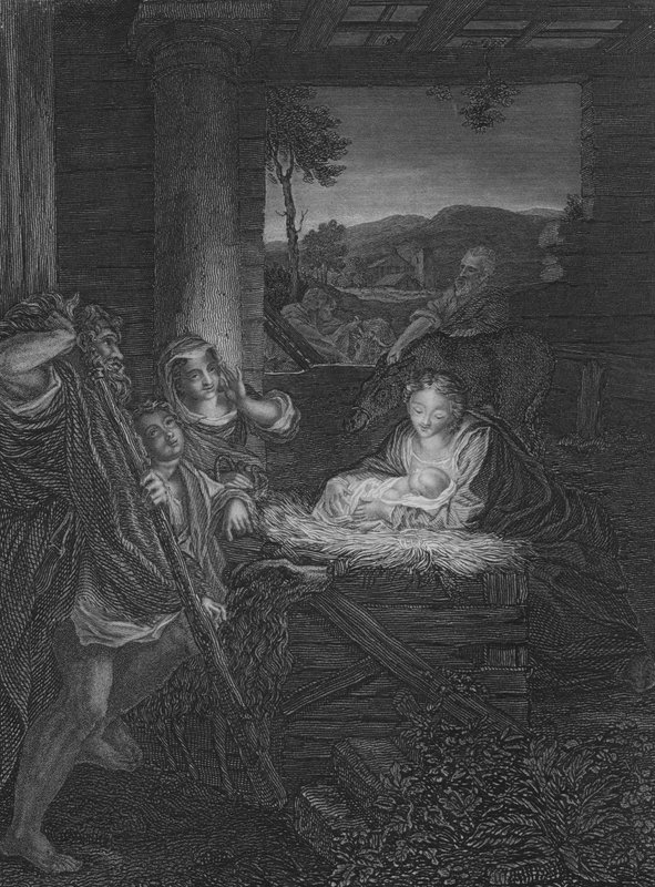 Födelsekyrkan (gravyr) av (c.1489 1534) (after) Correggio