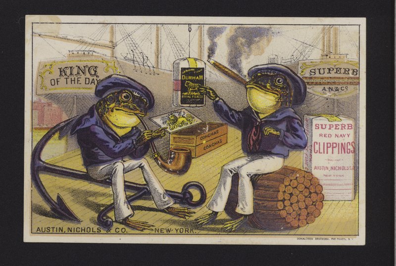 Annons för Austin Nichols & Co tobacco, New York av American School