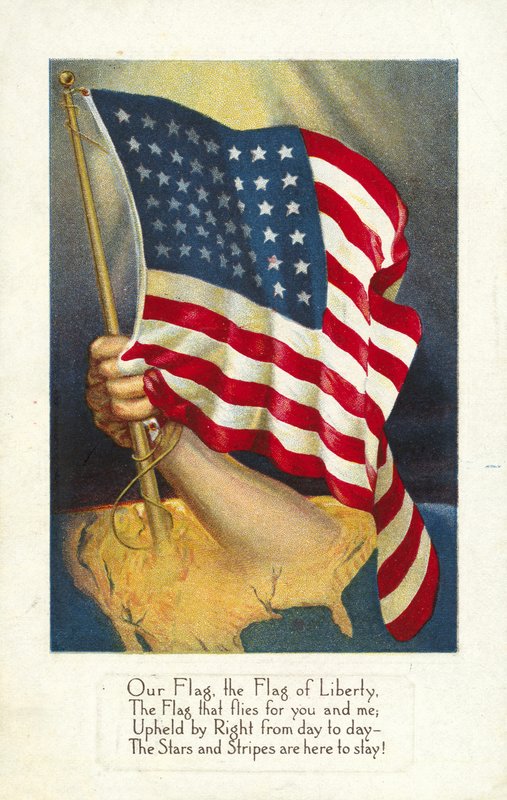 Amerikanska flaggan kommer från Amerika av American School