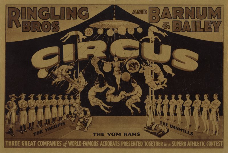 Ringling Bros och Barnum och Bailey Circus, med världsberömda akrobater av American School