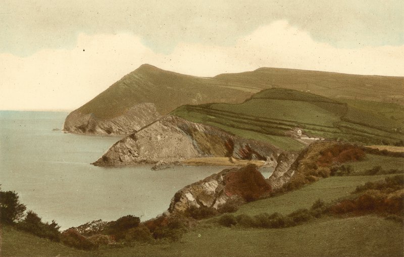 Combe Martin, Bay och Hangman Hill av English Photographer