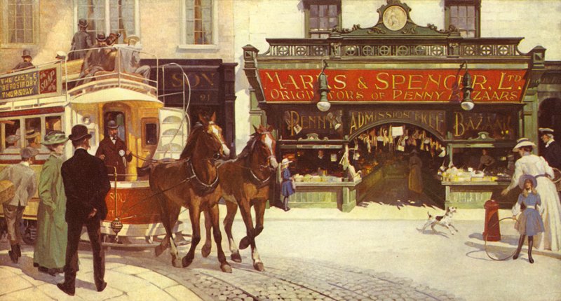 En ny typ av butiksfront med fönster att öppna eller stänga, 1905 av English School