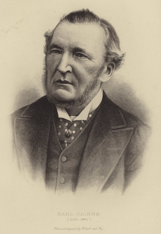 Earl Cairns, död 1885 av English School