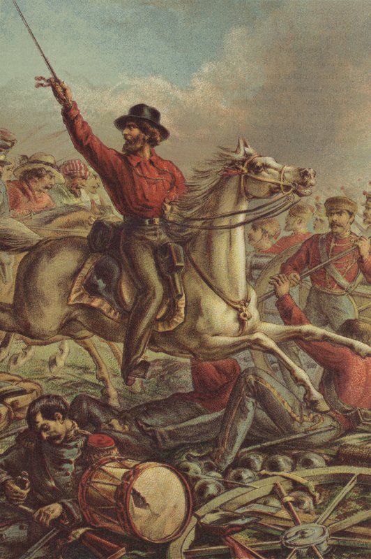 Garibaldi fångar fyra franska vapen i Rom av English School