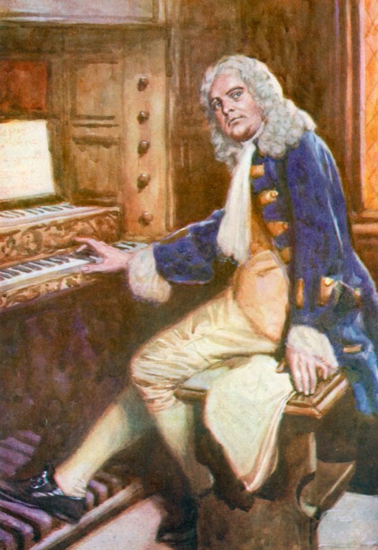 Händel, utarbetar Hallelujah Chorus av English School