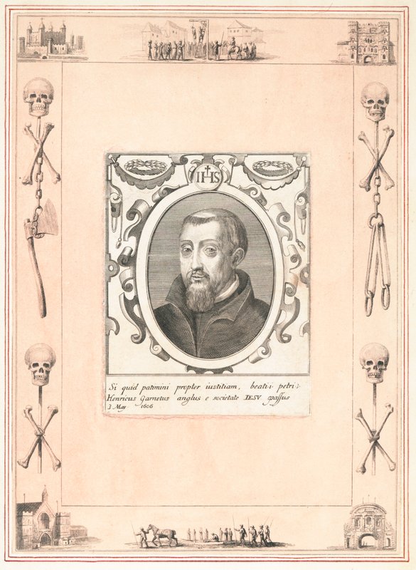 Henry Garnet, avrättad för krutplanen, 3 maj 1606 av English School