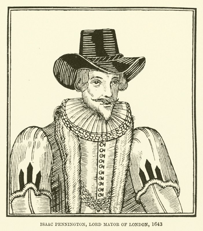Isaac Pennington, borgmästare i London, 1643 av English School