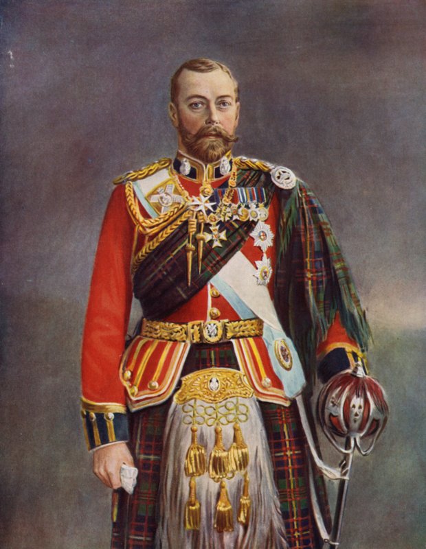 King George som överste av Cameron Highlanders av English School