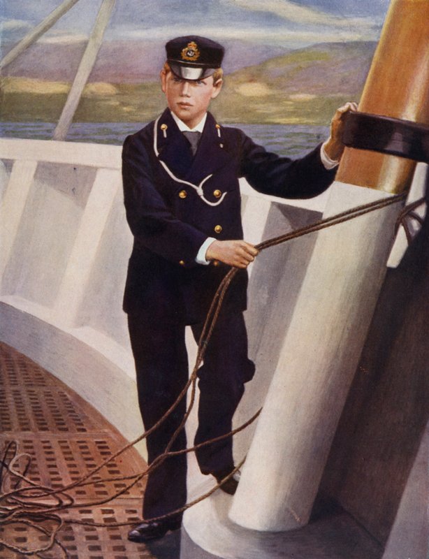 King George som midshipman av English School