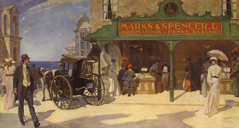 En av de första öppna butikerna i början av 1900-talet, En ny idé för enkel shopping? av English School