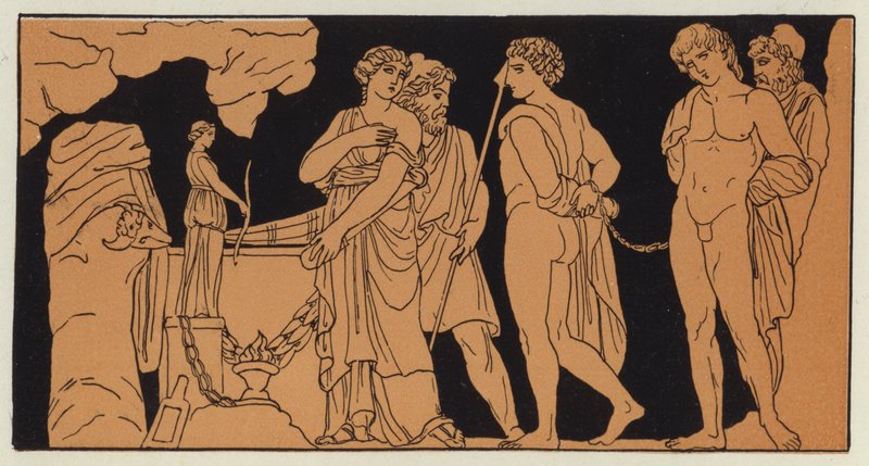 Orestes och Pylades fördes till Iphigenia av English School