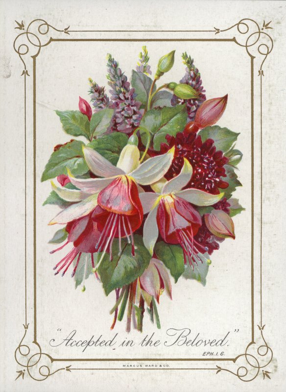 Posy av blommor av English School