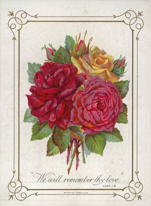Posy av blommor av English School