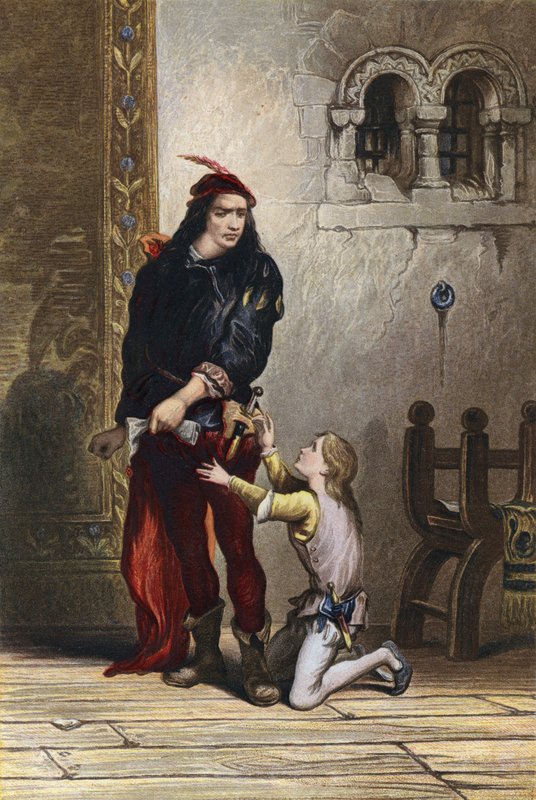 Shakespeare, King John, akt IV, scen 1 av English School