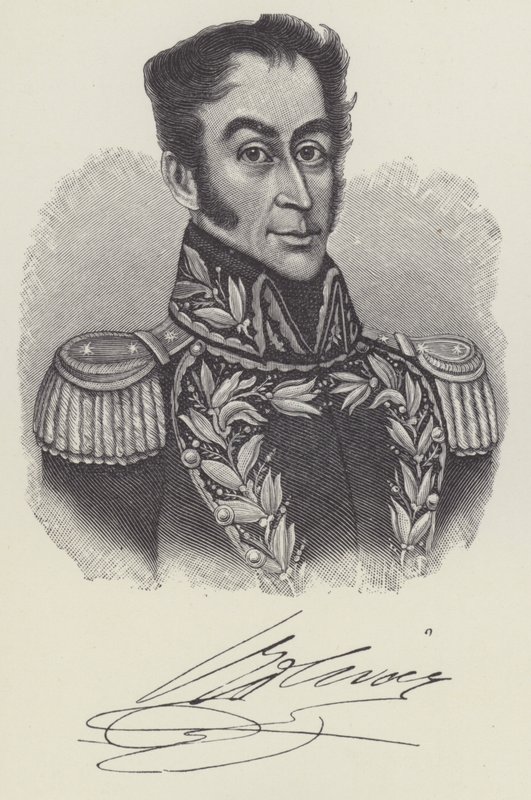 Simon Bolivar, venezuelansk militär och politisk ledare av English School