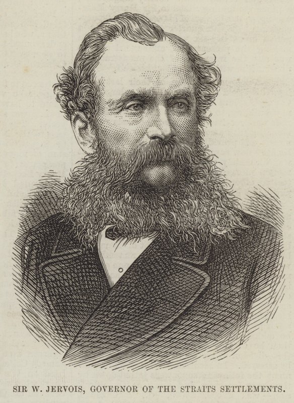 Sir W Jervois, guvernör för Straits Settlements av English School