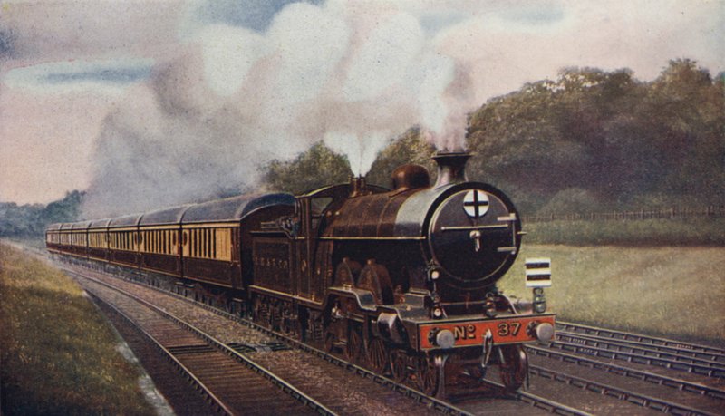 The Southern Belle, en kedja av vestibulerad lyx, London, Brighton och South Coast Railway av English School
