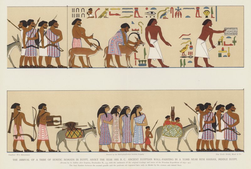 Ankomsten af en stamme af semitiske nomader til Egypten omkring år 1895 f.Kr. av English School
