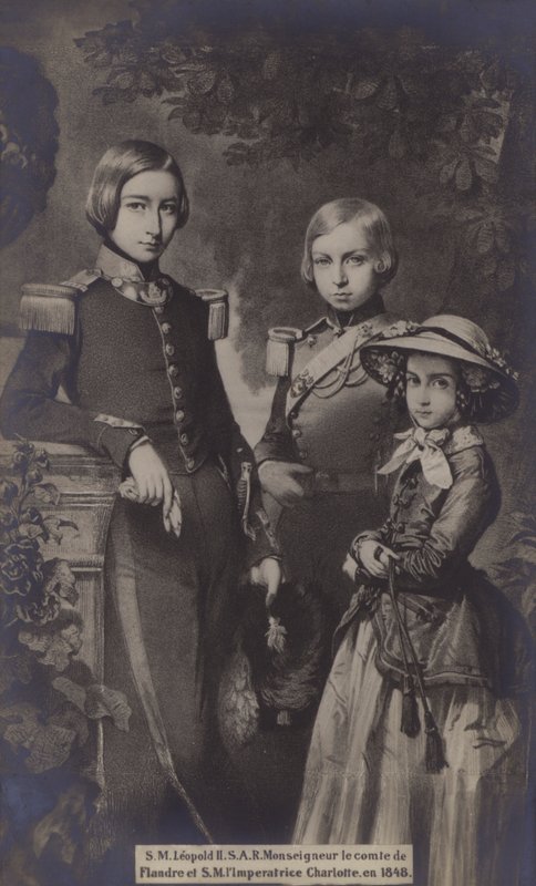 S M Leopold II, S A R Monseigneur Le Comte De Flandre, S M LImperatrice Charlotte, 1848 av European School